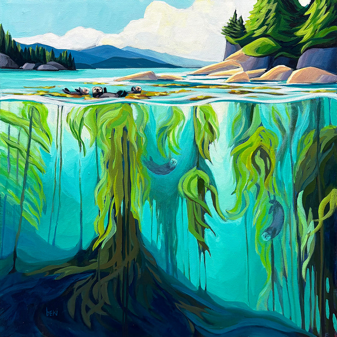 Joy (sea otters) by Becky Luth