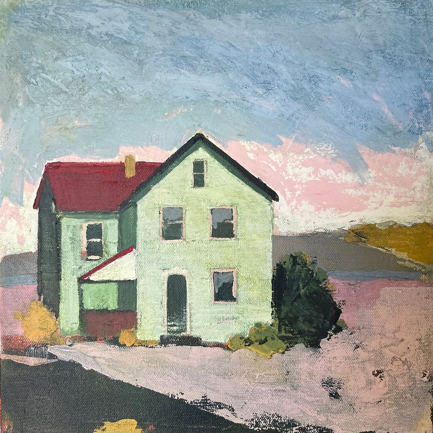 Nathan Fuhrman-Renwick - Can’t fight this feeling like you’re almost home - Acrylic on Canvas - Framed in natural oak