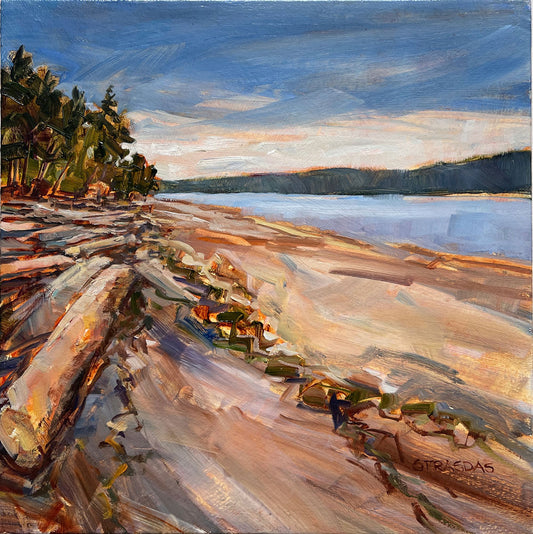 Marcela Strasdas - Beachcombing - Oil on Canvas