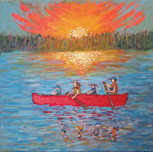 Northern Canoe Reflections by Carmen Porter