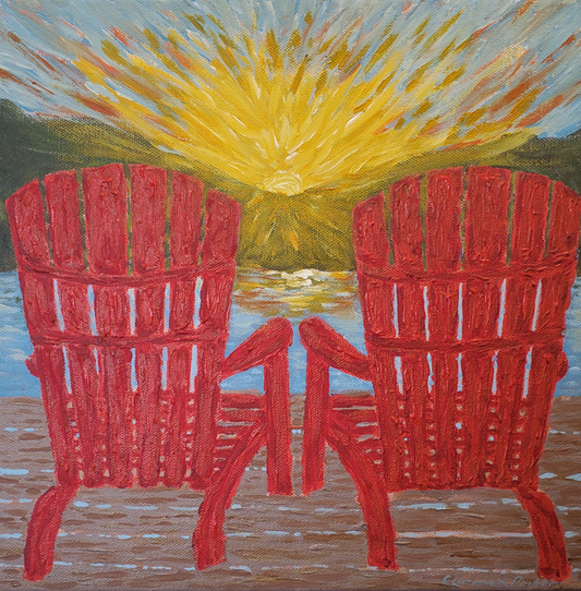 Red Muskoka View by Carmen Porter