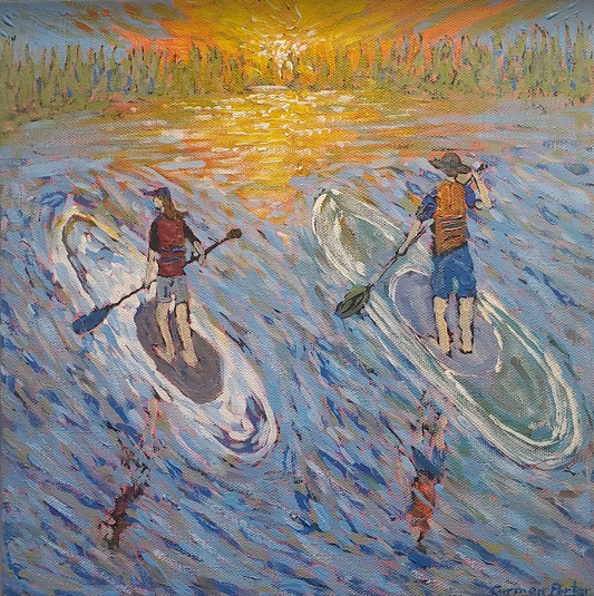 Sunset Paddle Board by Carmen Porter