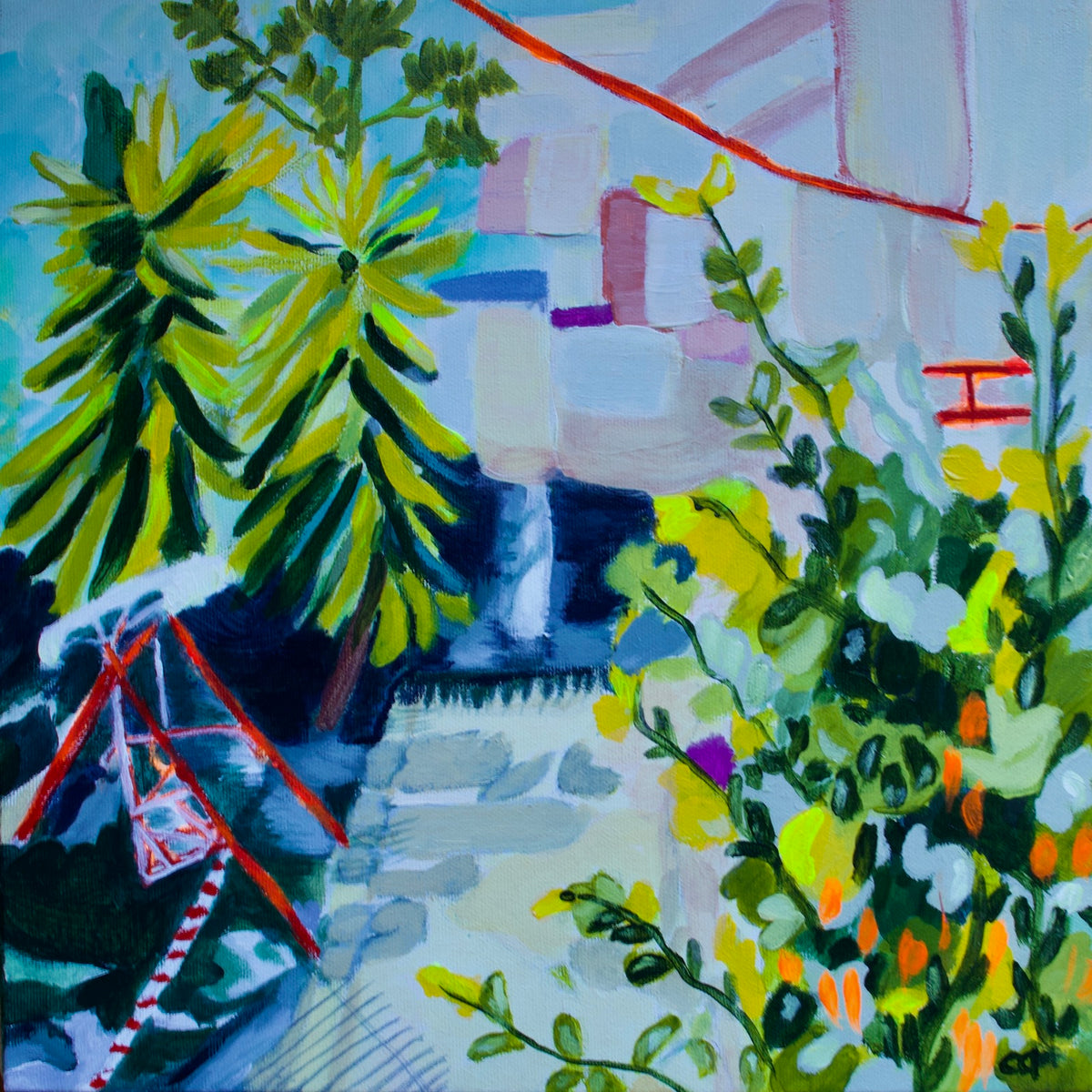 Spitiko Kipo, The Green Sprites of Home (interior view of Athens, Greece) by Christina Anastassopoulos