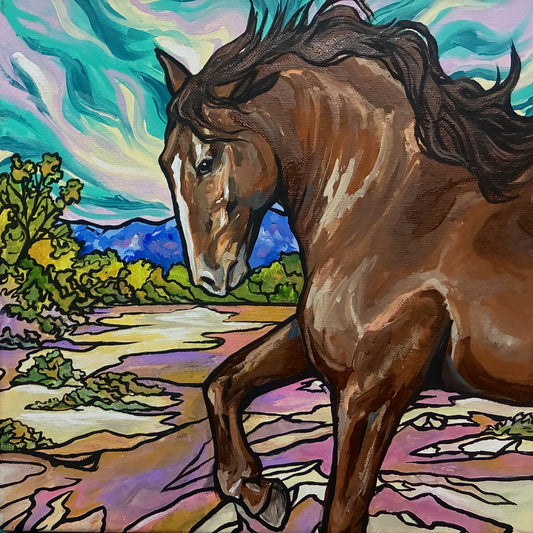 Chestnut Stallion by Alyssa Cumpton