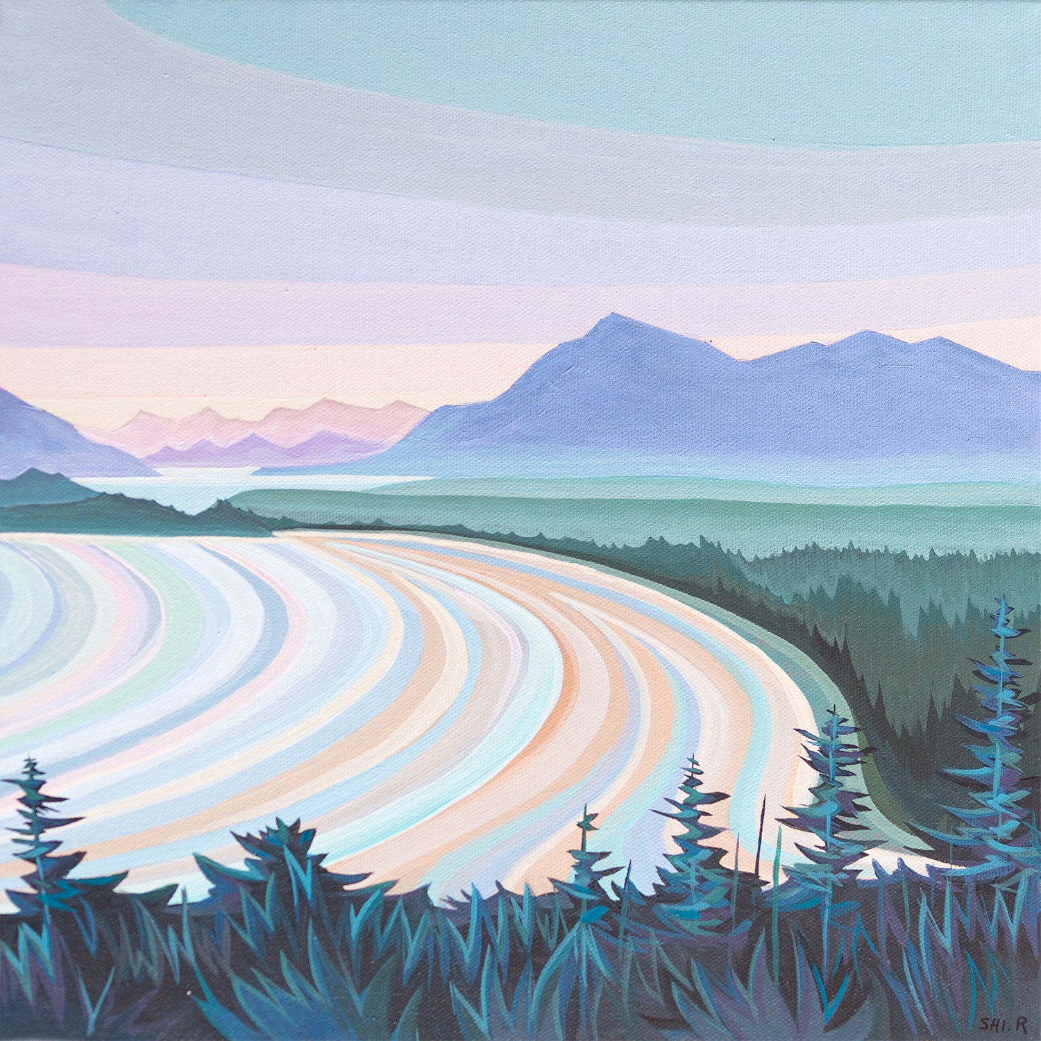 Cox Bay Tofino Diptych Right by Ruolin Shi