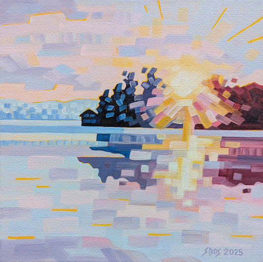 Sunrise on the Lake 4 by Simone Bos