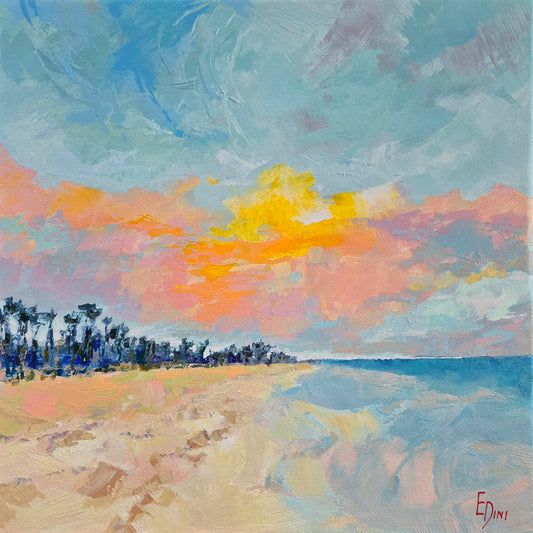 Pink and Azure Morning by Elena Dinissuk