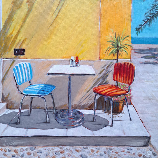 2 Artglober - Italian Seaside Bistro - Acrylic by Artglober (no last name)