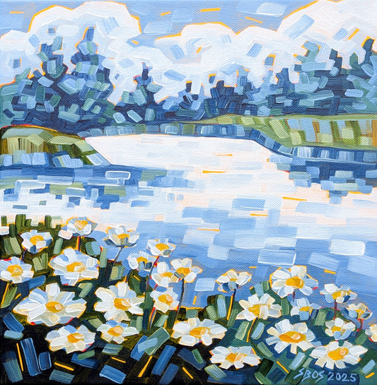 Pondside Daisies II by Simone Bos