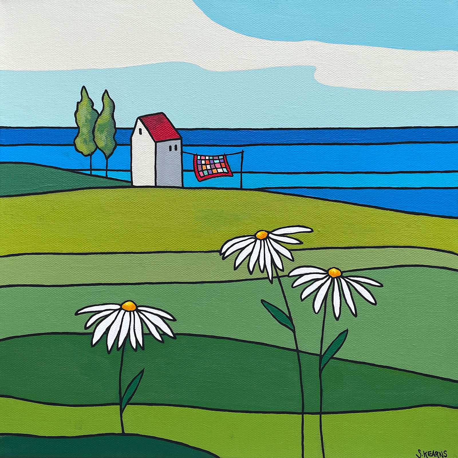 Patchwork in the Breeze by Sabine Kearns