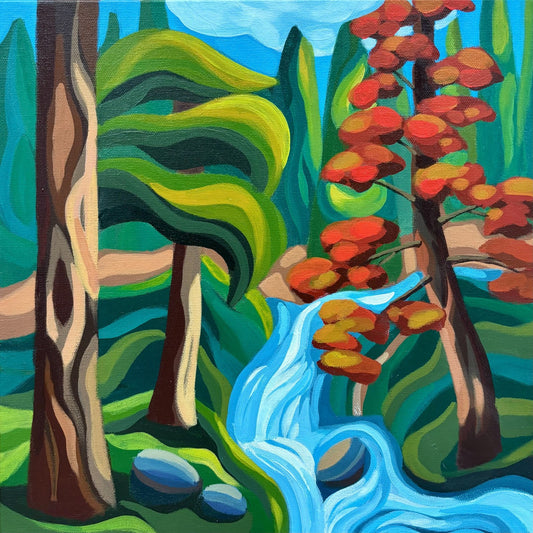 Fall Forest Stream by Jodie Blaney