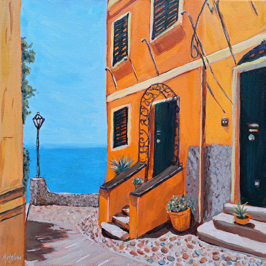 1 Artglober - Orange Creamsicle House - Acrylic by Artglober (no last name)