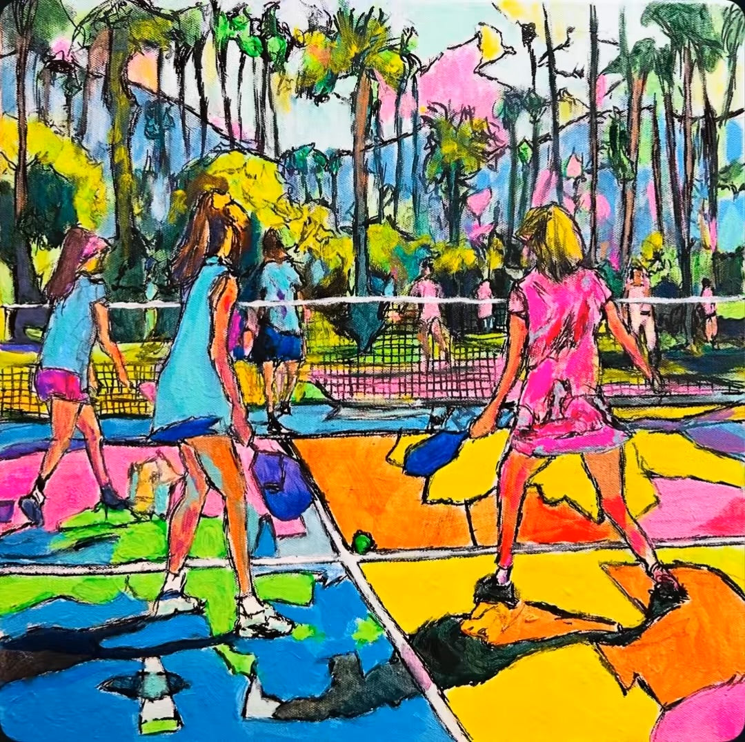 Colored pickleball by Frankie Duru