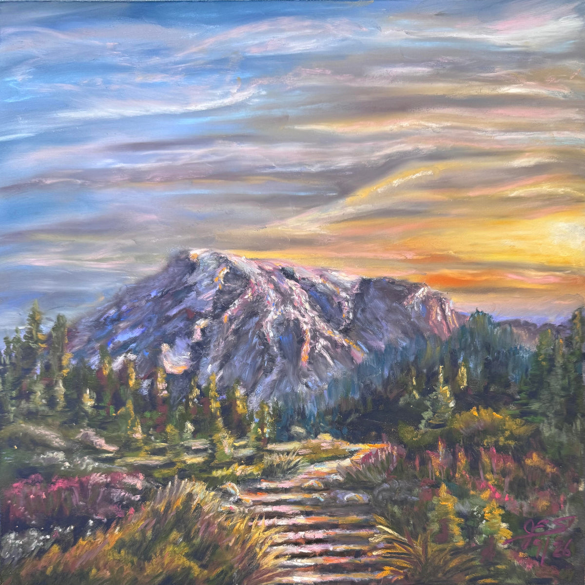 Morning Trail to Rainier by Jim Slavik