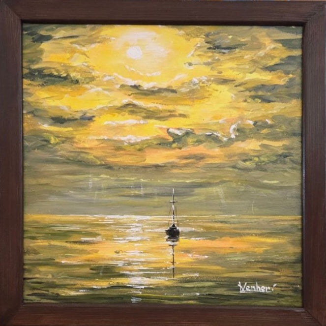 Gold in the Embrase of Clouds and Sea by Liudmyla Panchylova