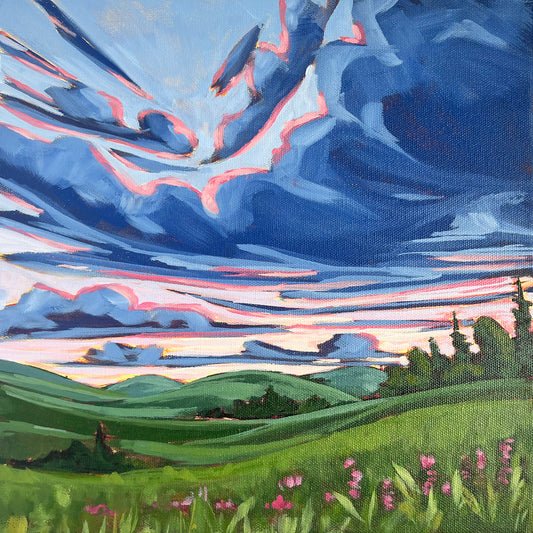 burning sunset by Stephanie Fowler